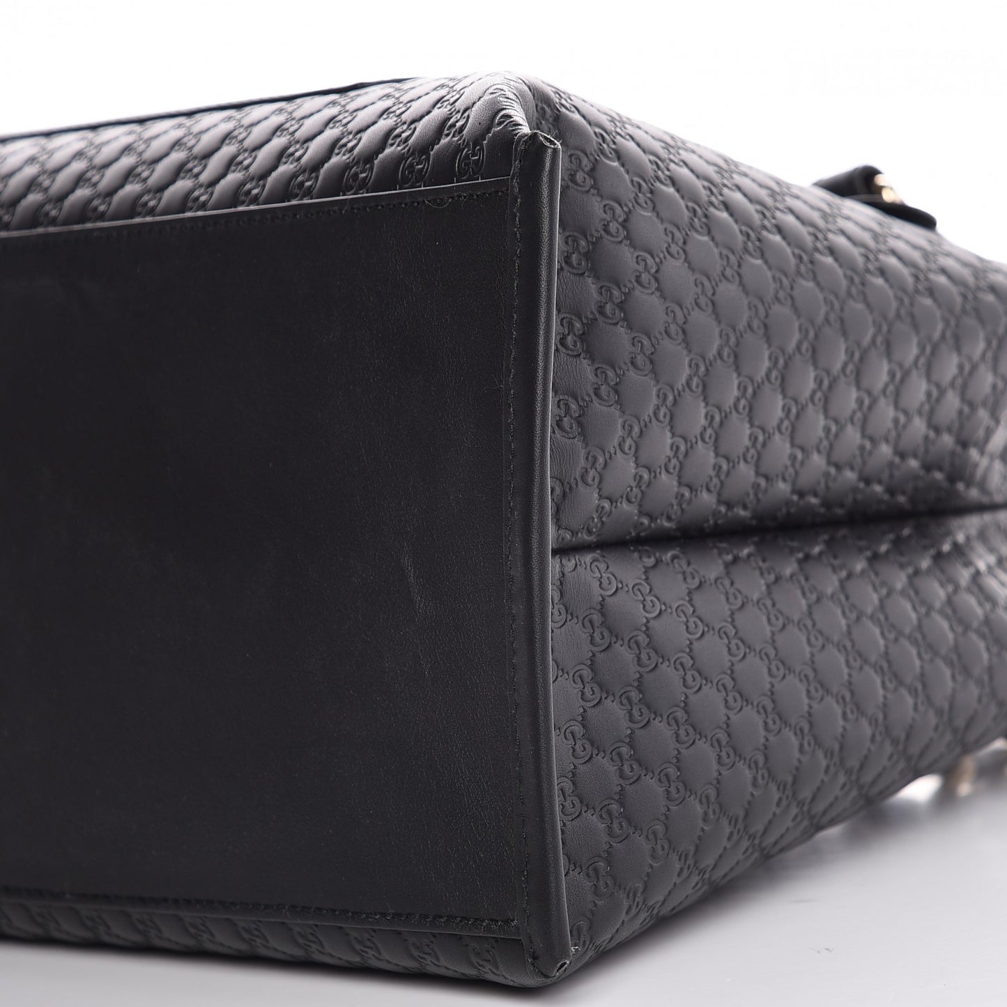 Soft Microguccissima Medium Tote Black