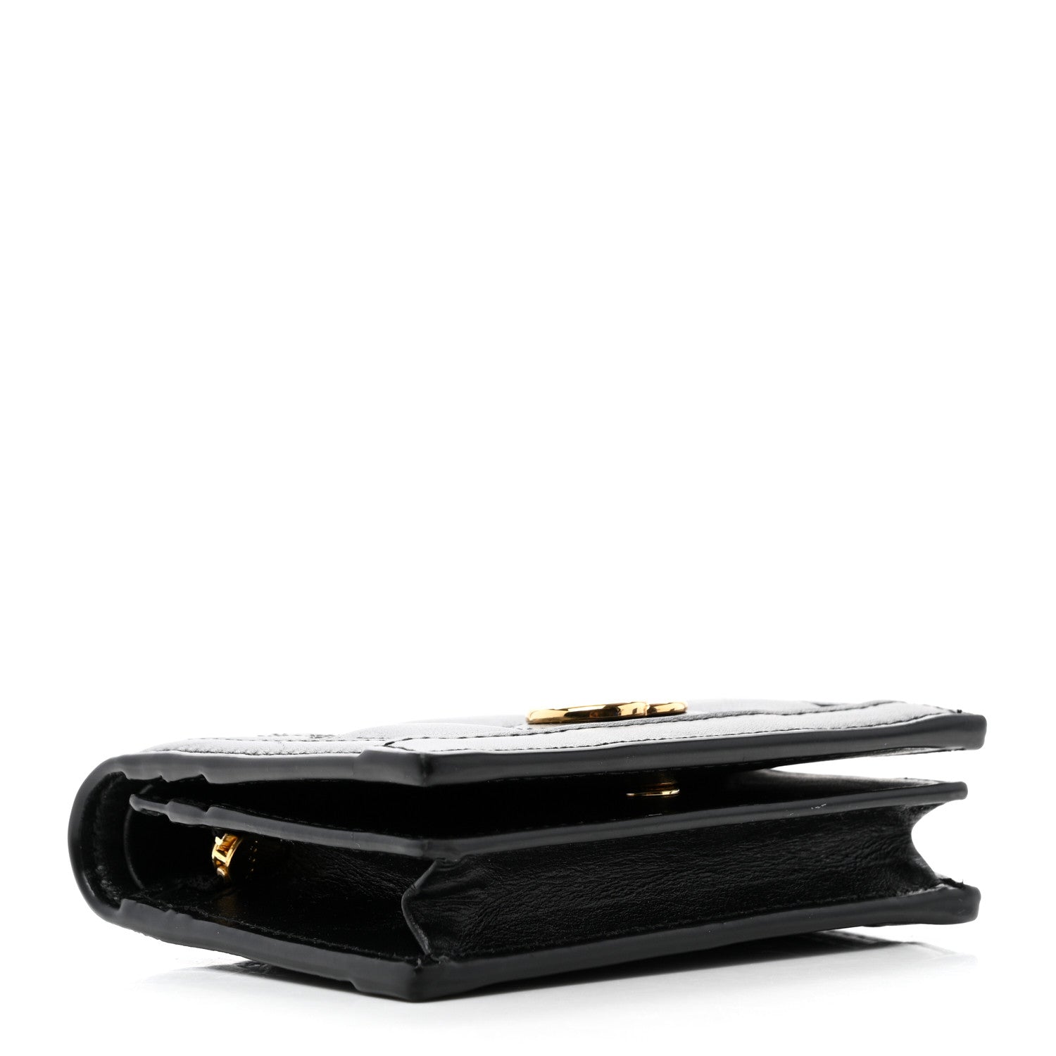 Gucci Calfskin GG Matelasse Card Case Wallet Black 4 of 10