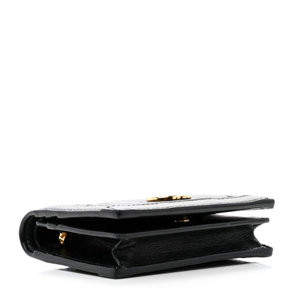 Gucci Calfskin GG Matelasse Card Case Wallet Black 4 of 10