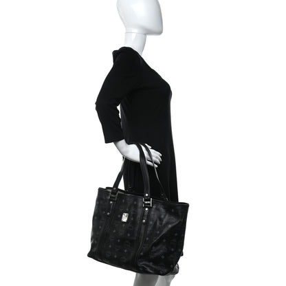 MCM Visetos Shopping Tote Black 4 of 13