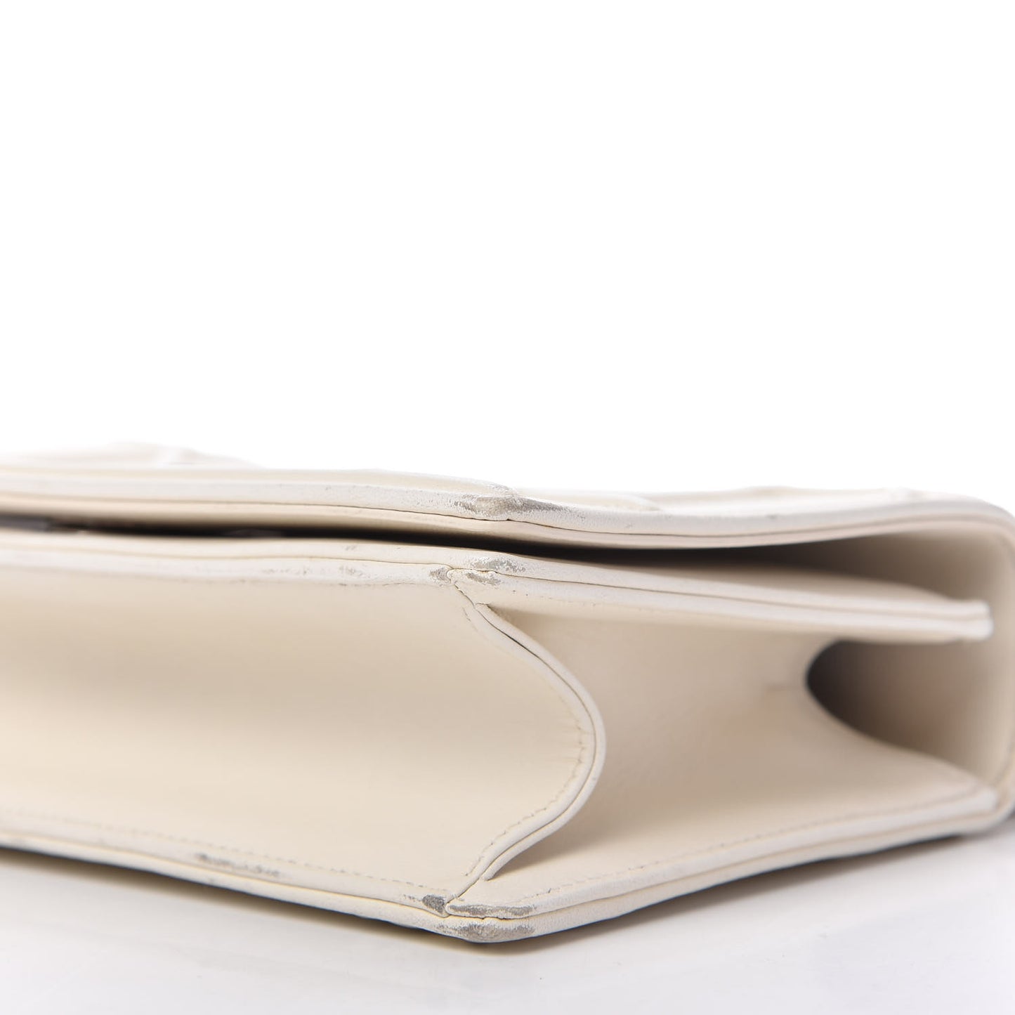 Calfskin Small Diorama Flap Bag Off White