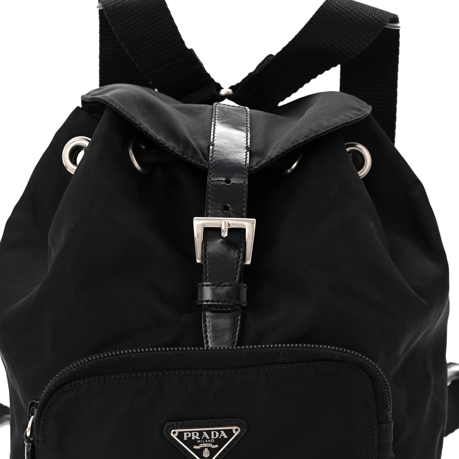 Prada Nylon Vela Mini Cinch Backpack Black 8 of 10