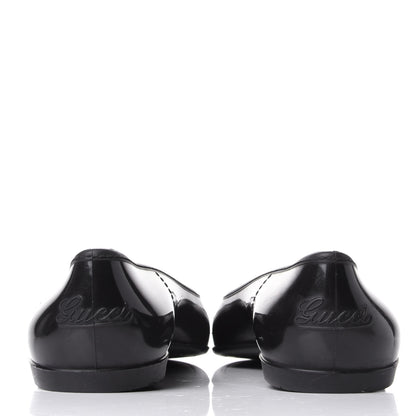 Gucci Rubber Horsebit Ballerina Flats 37 Black 6 of 8