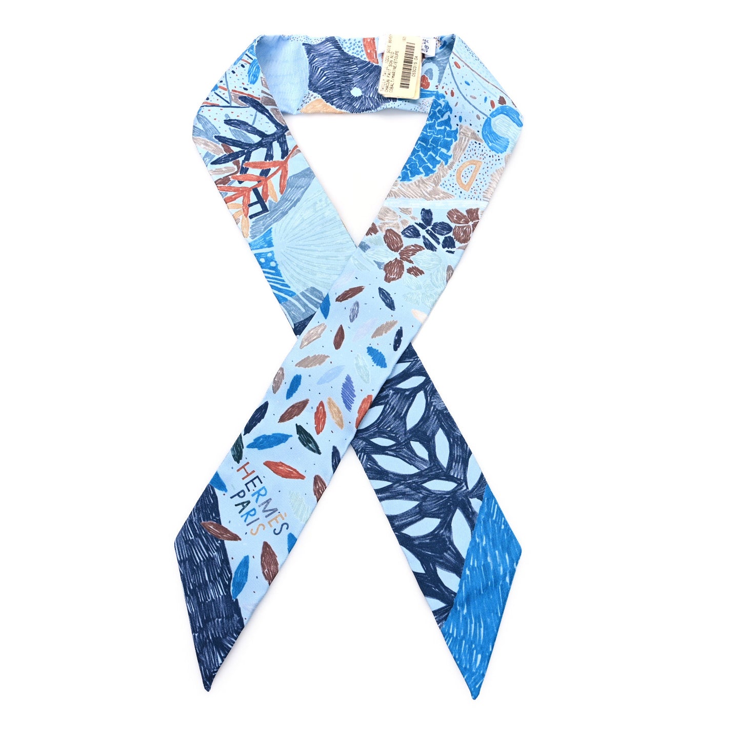Silk Chacun Fait Son Nid Twilly Cobalt Marine Etoupe