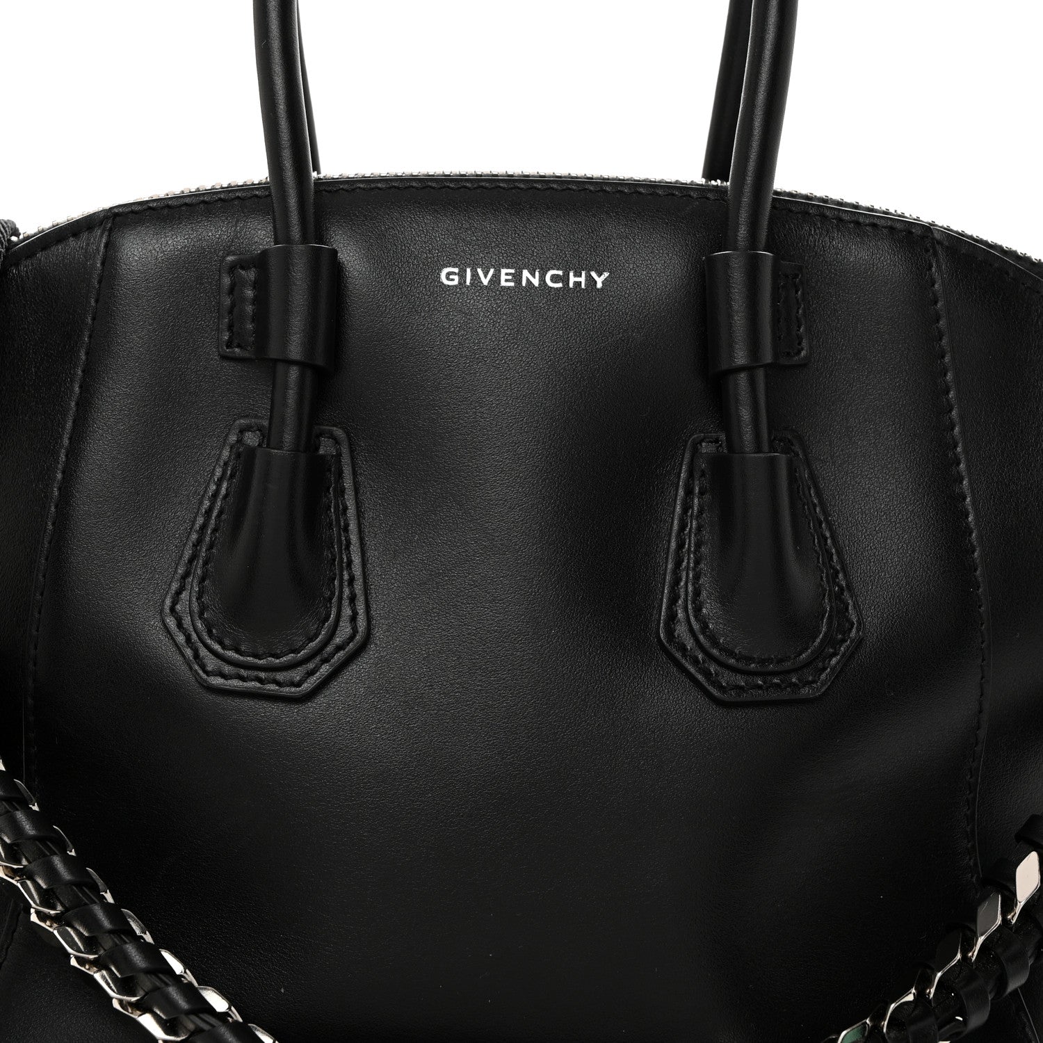 Givenchy Shiny Lord Calfskin Mini Sport Antigona With Chain Black 7 of 9