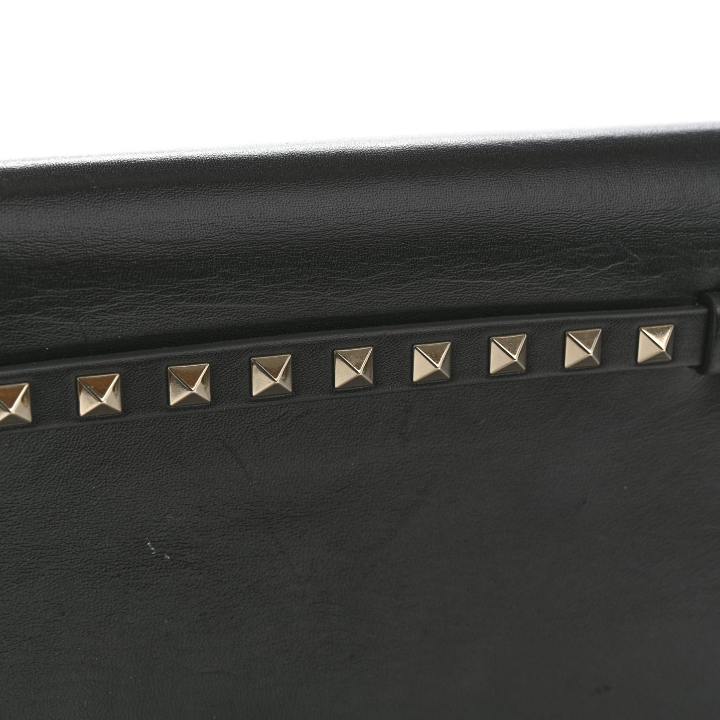 Nappa Rockstud Wristlet Clutch Black