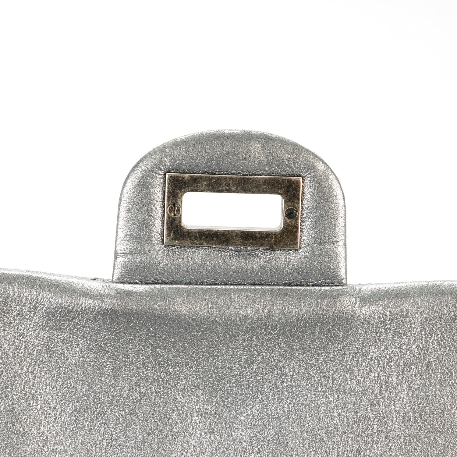Chanel Metallic Calfskin Quilted Lucky Charms 2.55 Reissue 225 Flap Dark Silver 6 of 8