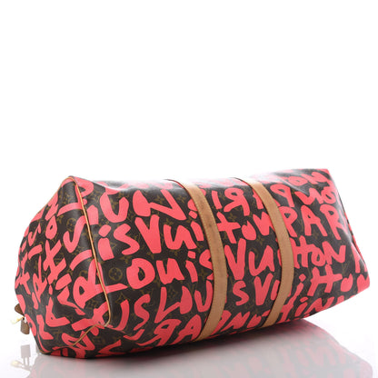 Louis Vuitton Monogram Graffiti Keepall 50 Fuchsia 3 of 13