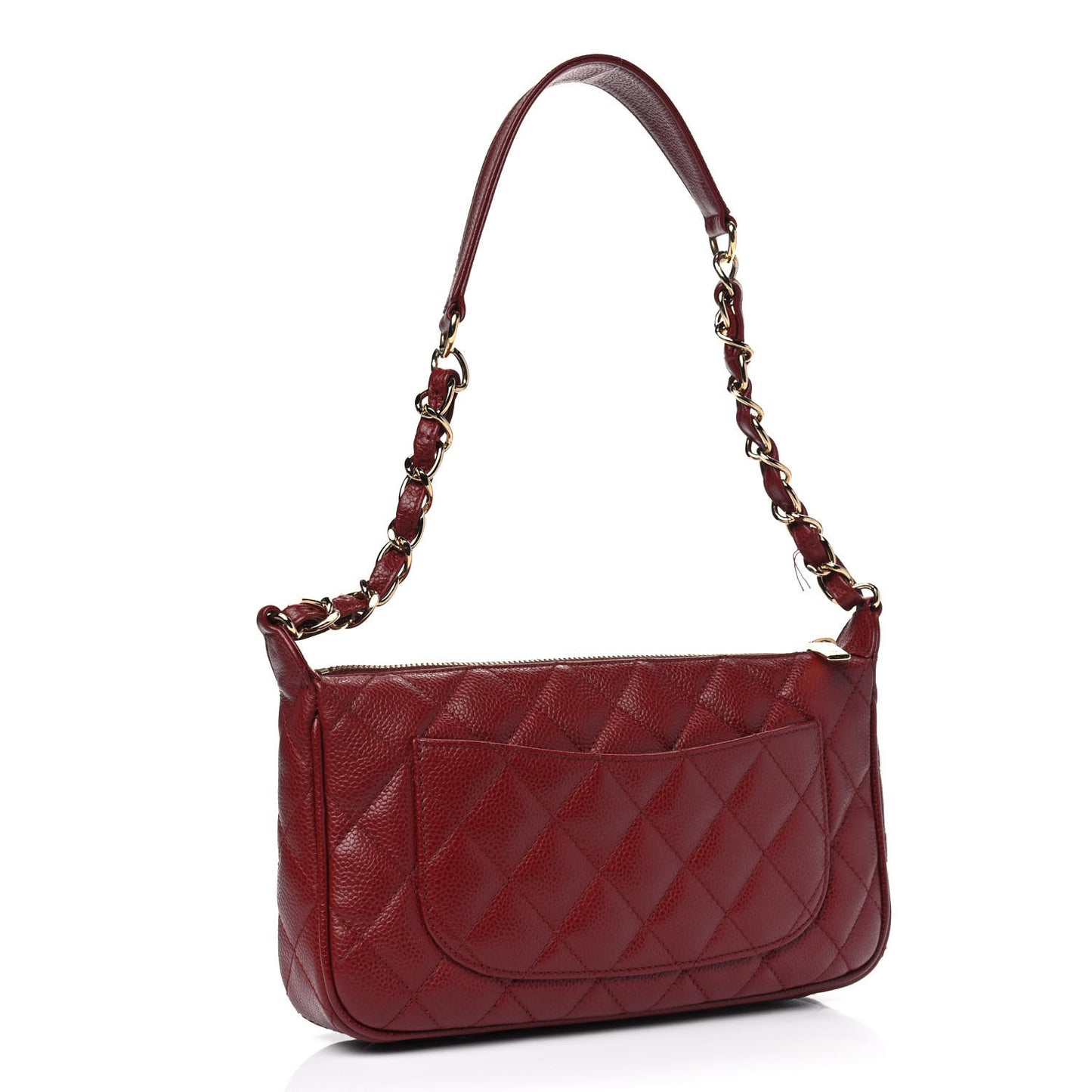 Caviar Quilted Timeless CC Shoulder Bag Red