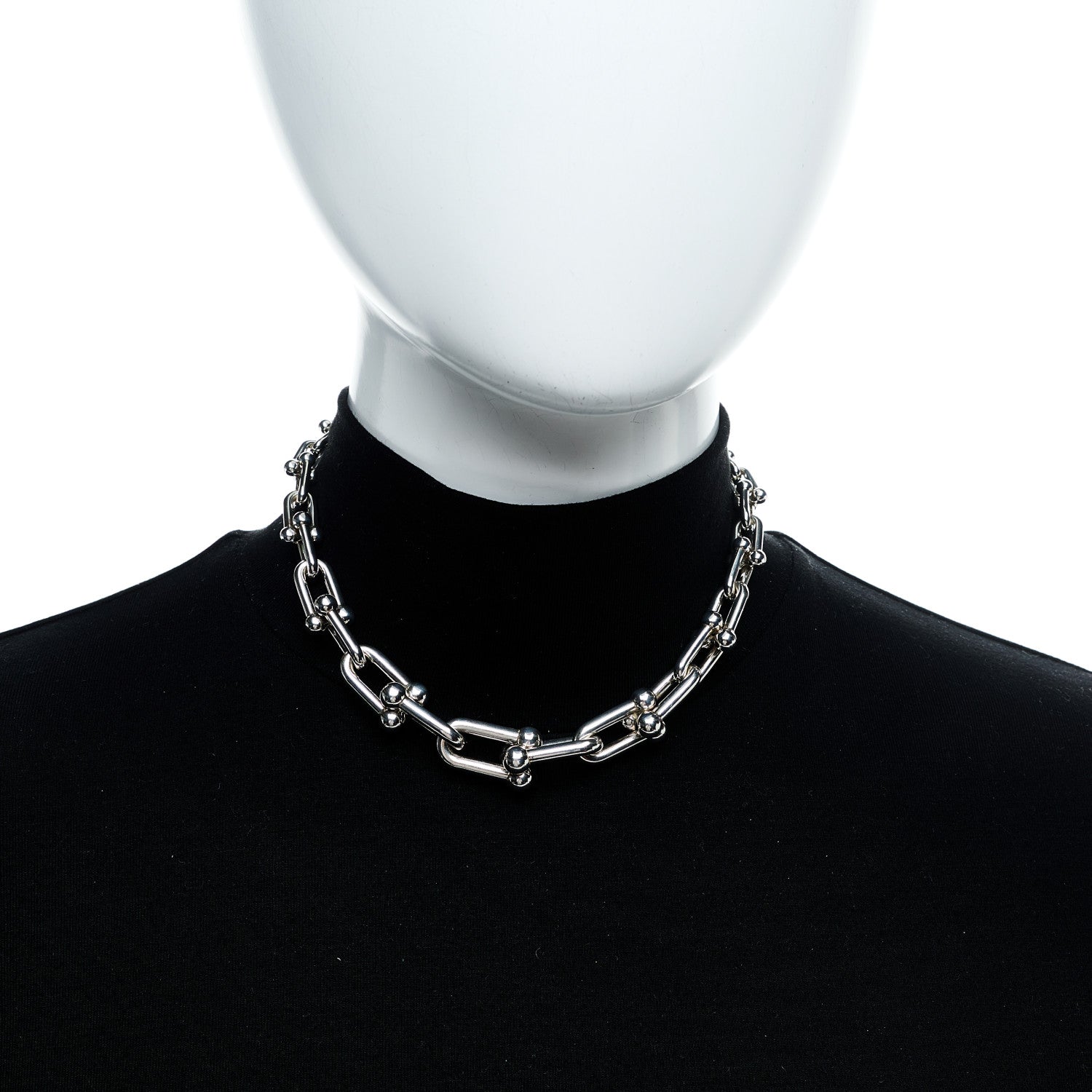 Tiffany Sterling Silver HardWear Graduated Link Necklace 2 of 4