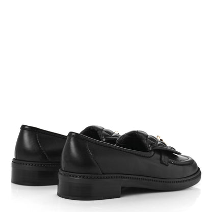 Chanel Lambskin Quilted CC Turnlock Loafers 41.5 Black 3 of 9