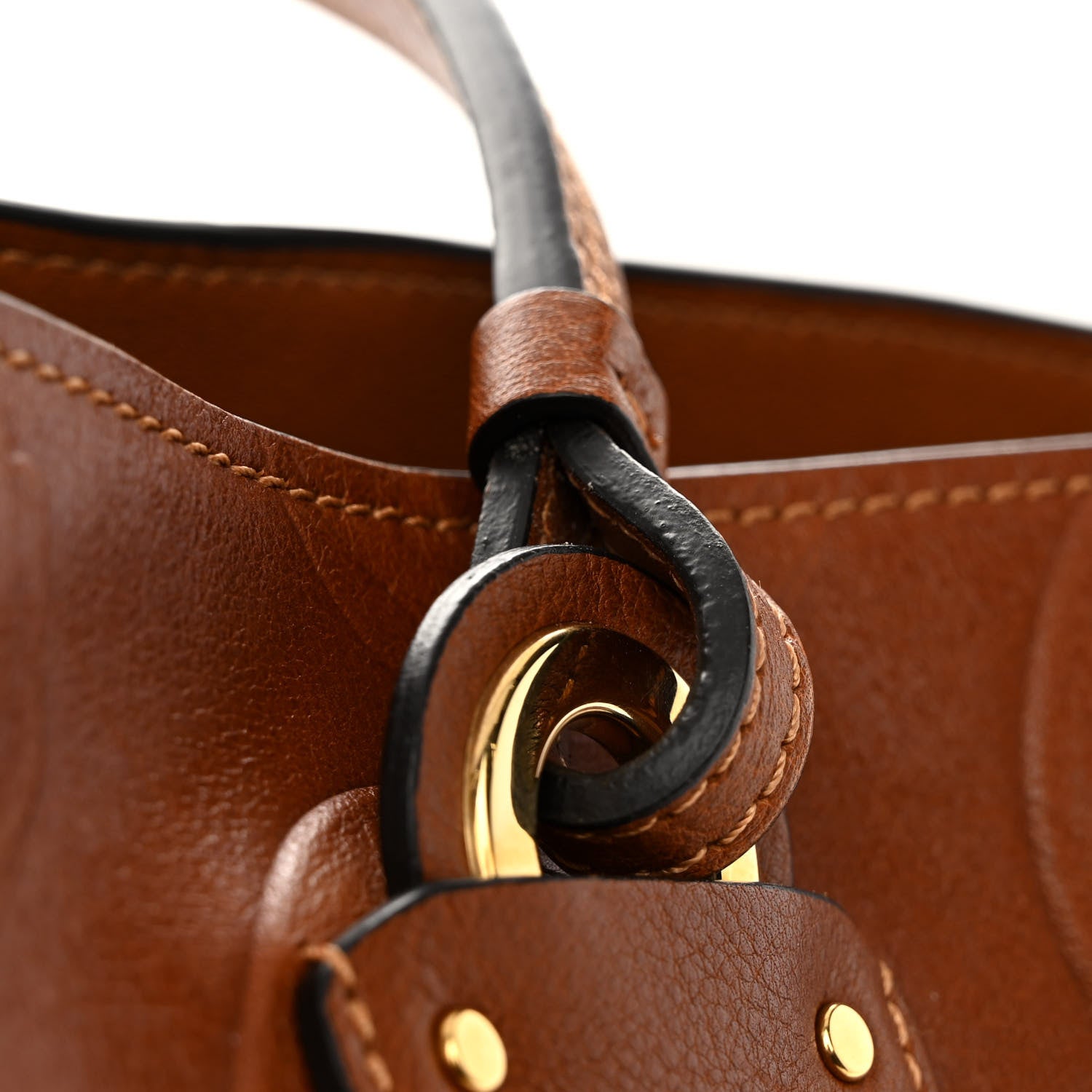 Chloe Smooth Calfskin C Embossed Medium Vick Tote Caramel 11 of 11