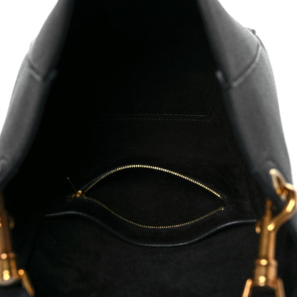 Celine Soft Grained Calfskin Small Sangle Bucket Bag Black 5 of 9