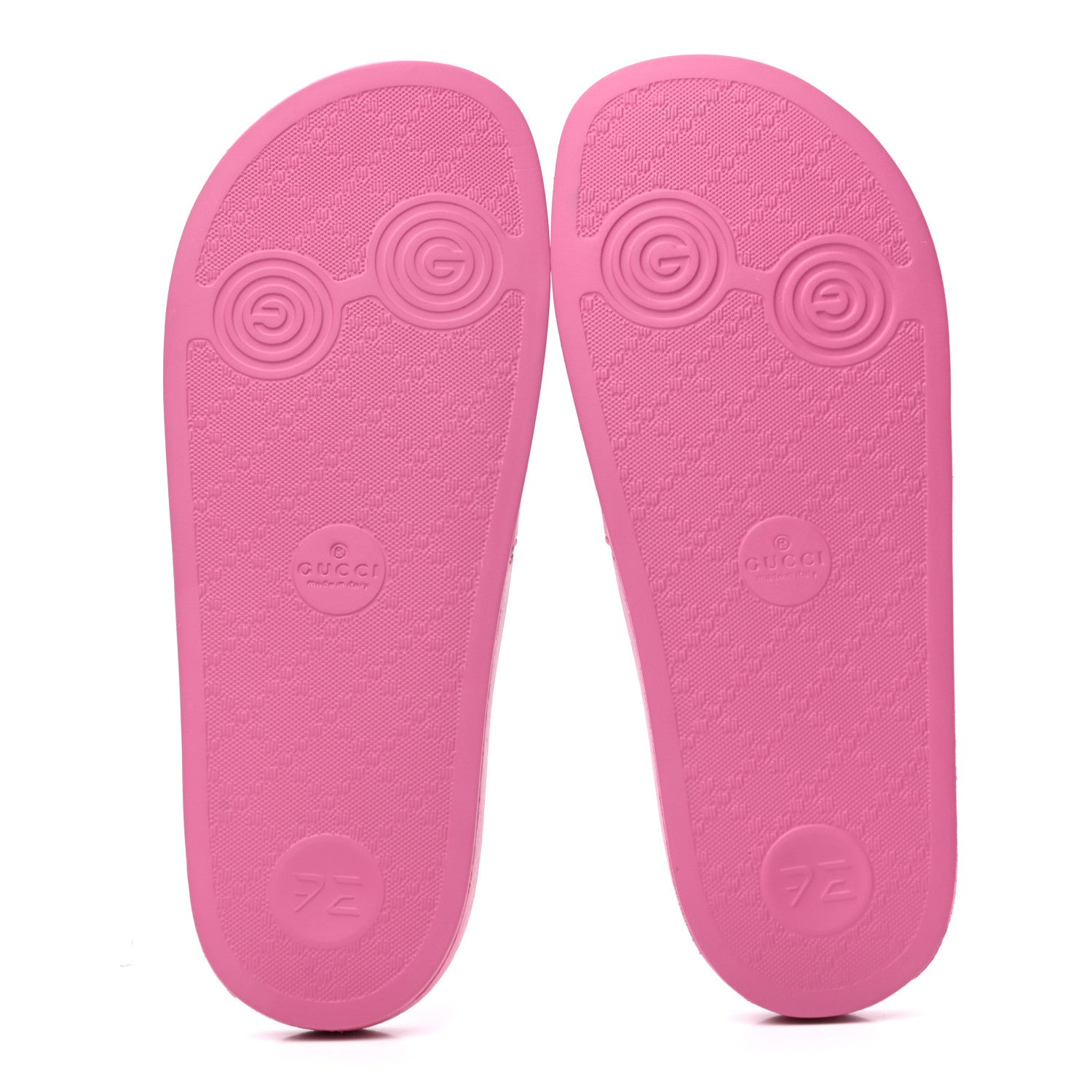 Gucci Rubber Womens Logo Slide Sandals 38 Fuchsia 5 of 7