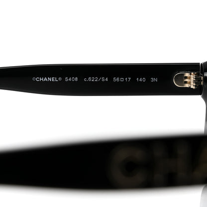 Chanel Acetate Polarized Square Sunglasses 5408 Black 5 of 8