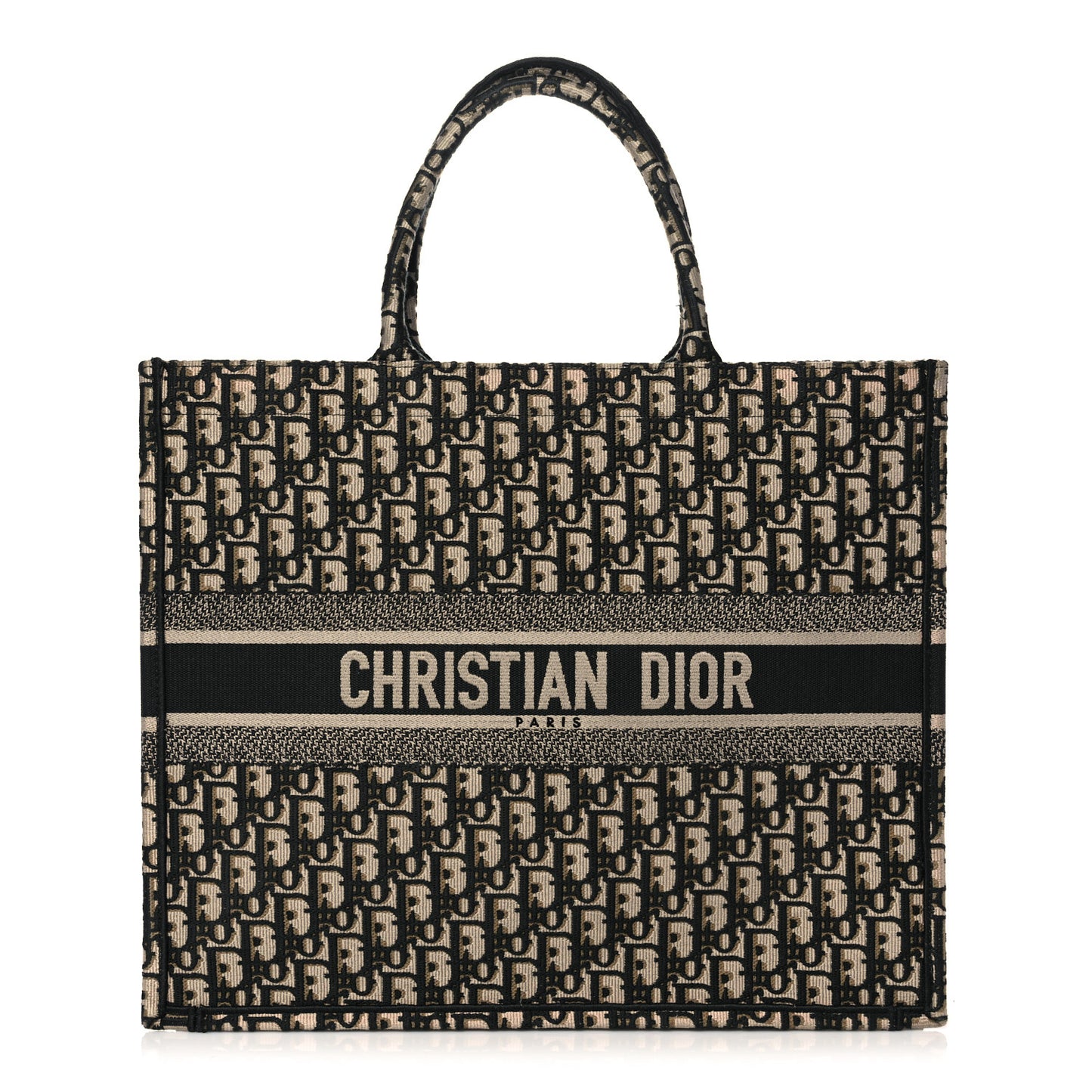 Oblique Large Book Tote Vert Multicolor