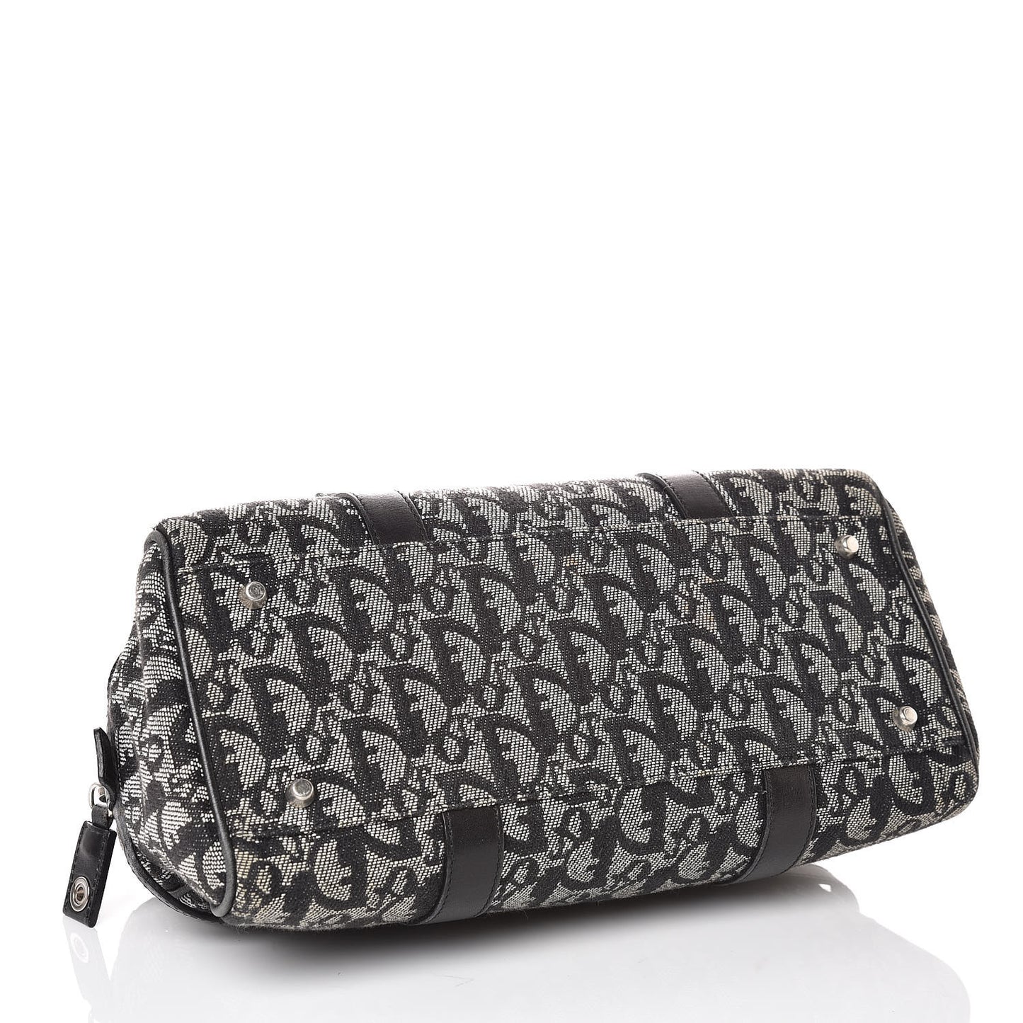 Denim Monogram Charms Shoulder Bag Black