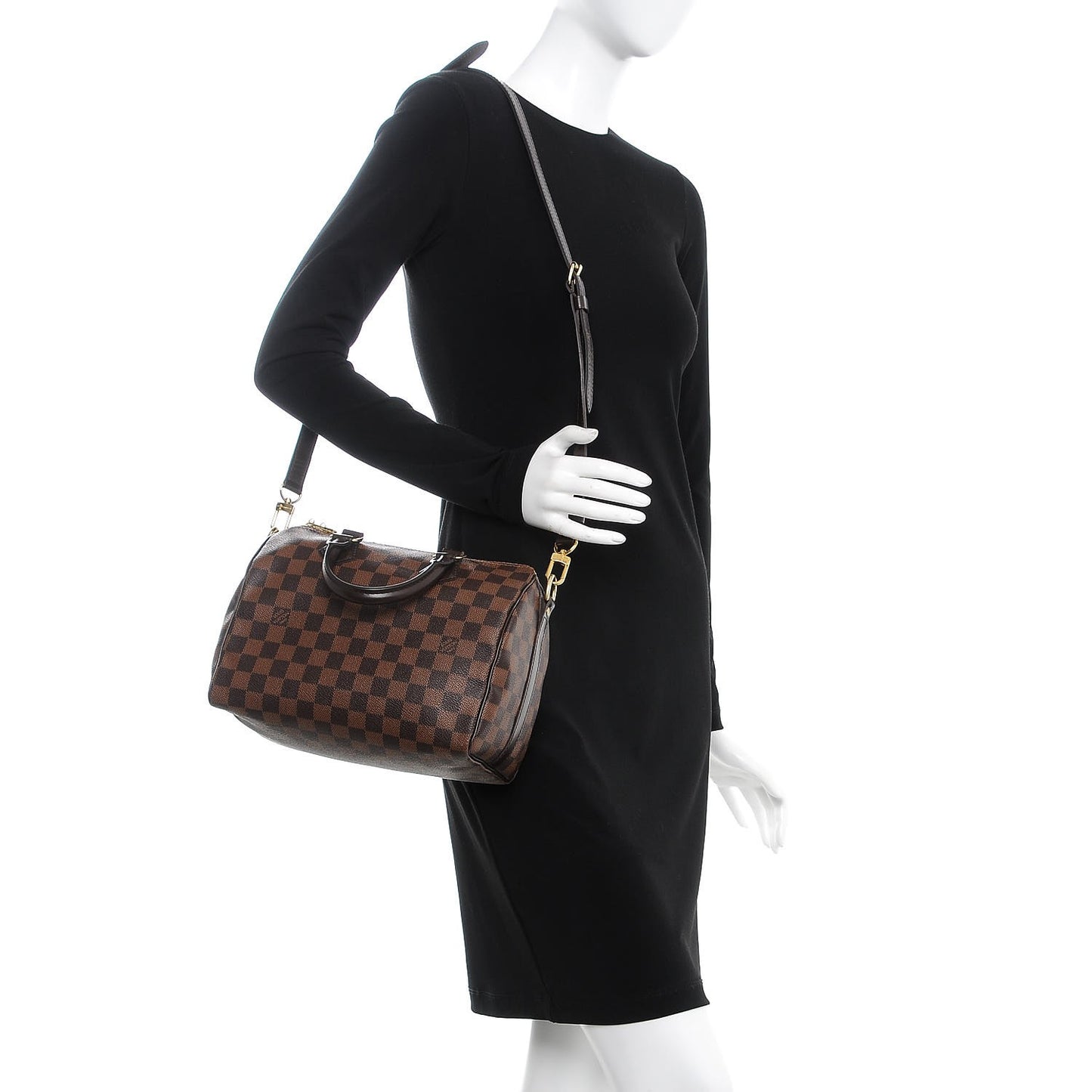 Damier Ebene Speedy Bandouliere 25