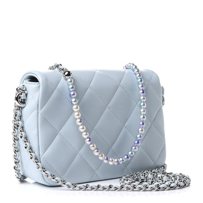 Chanel Lambskin Quilted Mini My Perfect Flap Light Blue 2 of 10