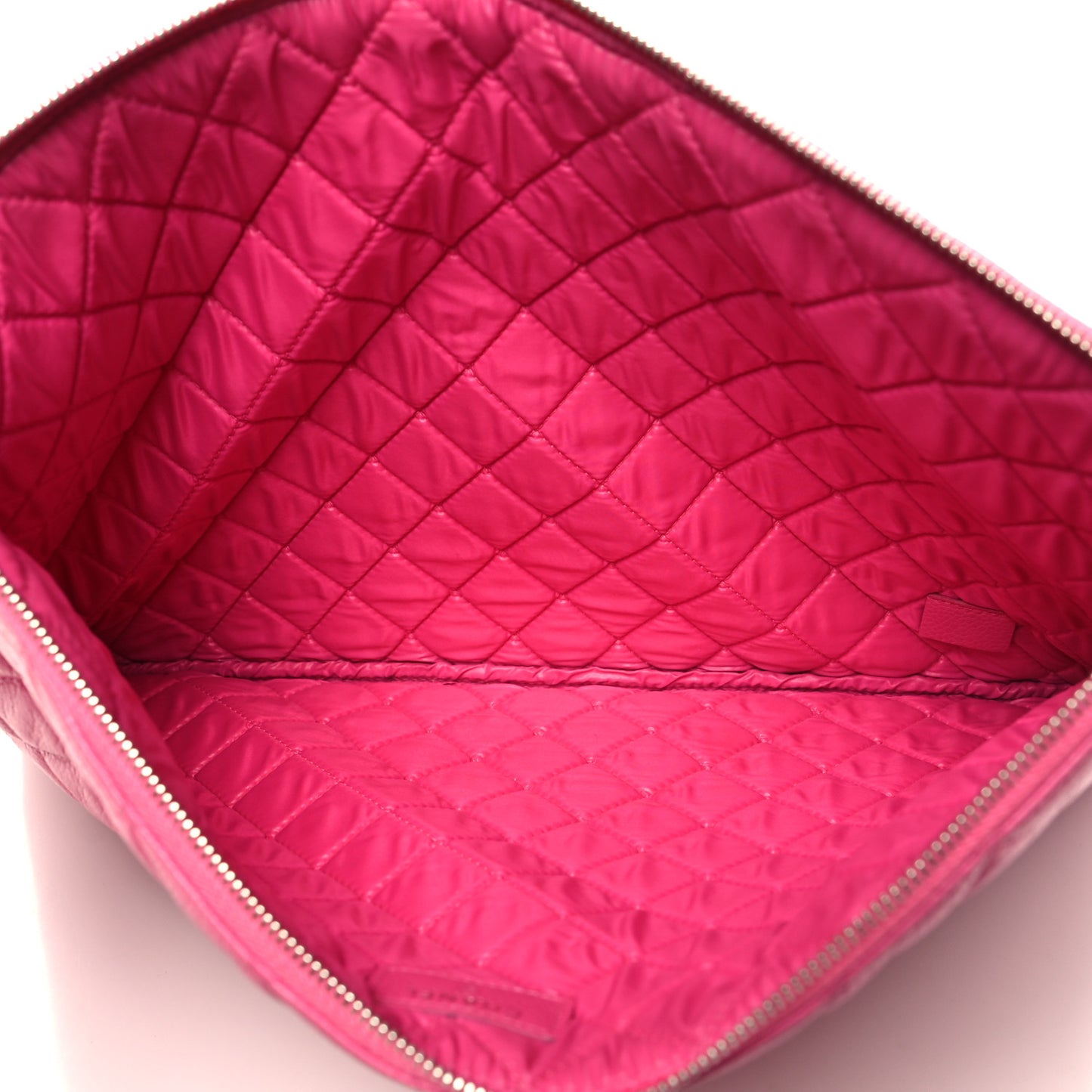 Caviar Quilted Large Cosmetic Case Pink