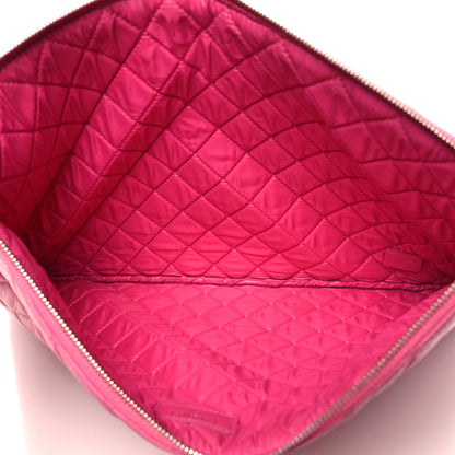 Chanel Caviar Quilted Large Cosmetic Case Pink 5 of 10