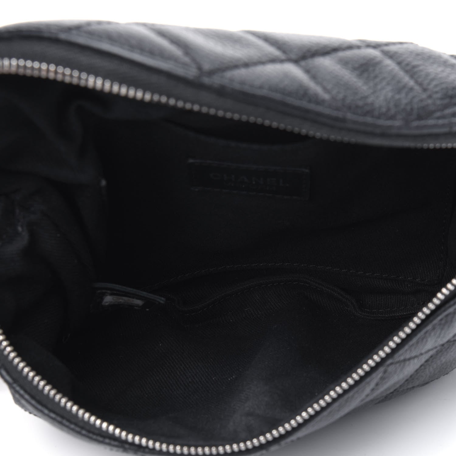Chanel Grained Calfskin Quilted Waist Belt Bag Black 4 of 10