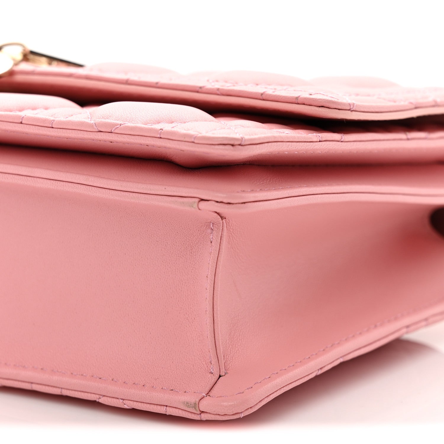 Christian Dior Lambskin Cannage Miss Dior Top Handle Bag Pink 9 of 10