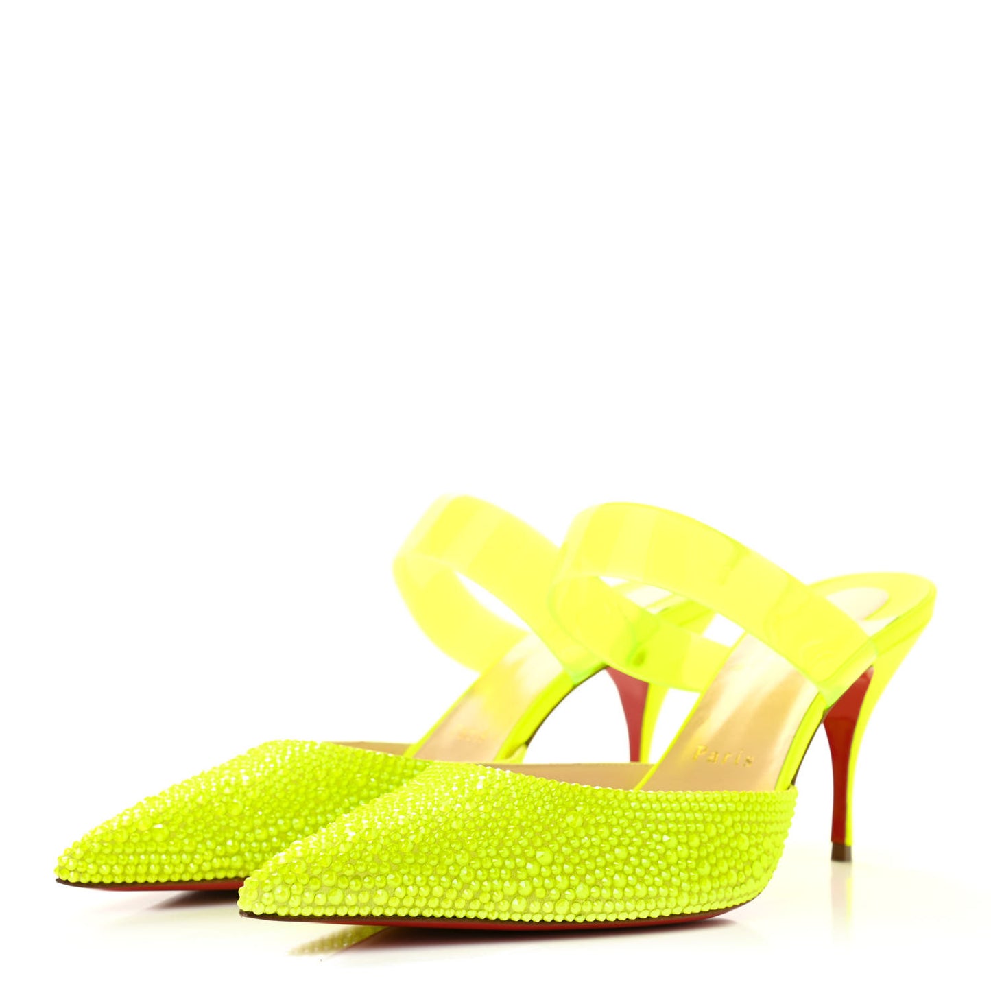 Suede PVC Fluo Matt Choc PVC Strass 80 Pumps 40 Sulfure