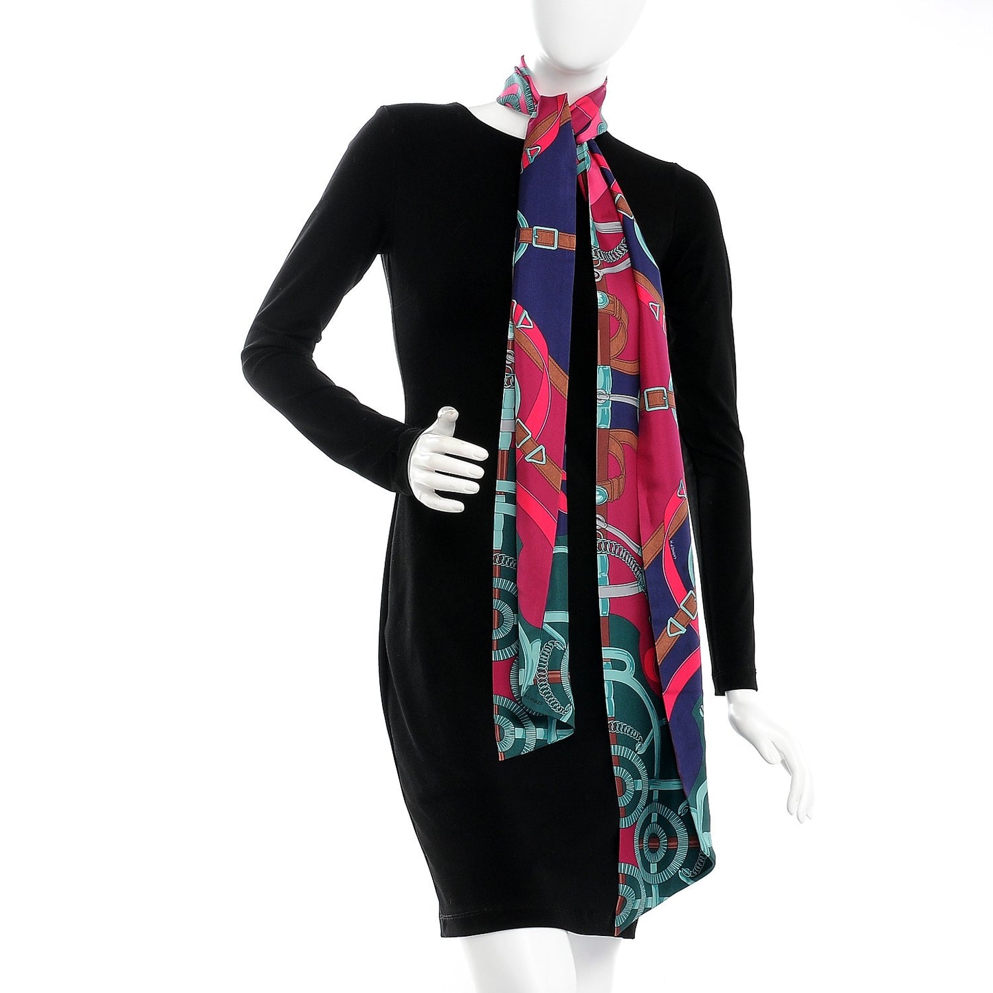 Silk Eperon D'Or Remix Maxi Twilly Rose Indien Cassis Vert