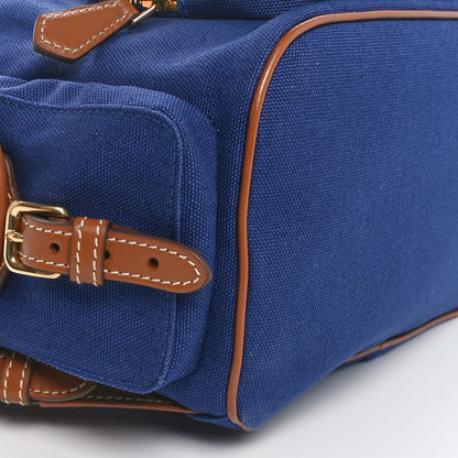 Miu Miu Canapa Soft Calfskin Backpack Bluette Brandy 8 of 9