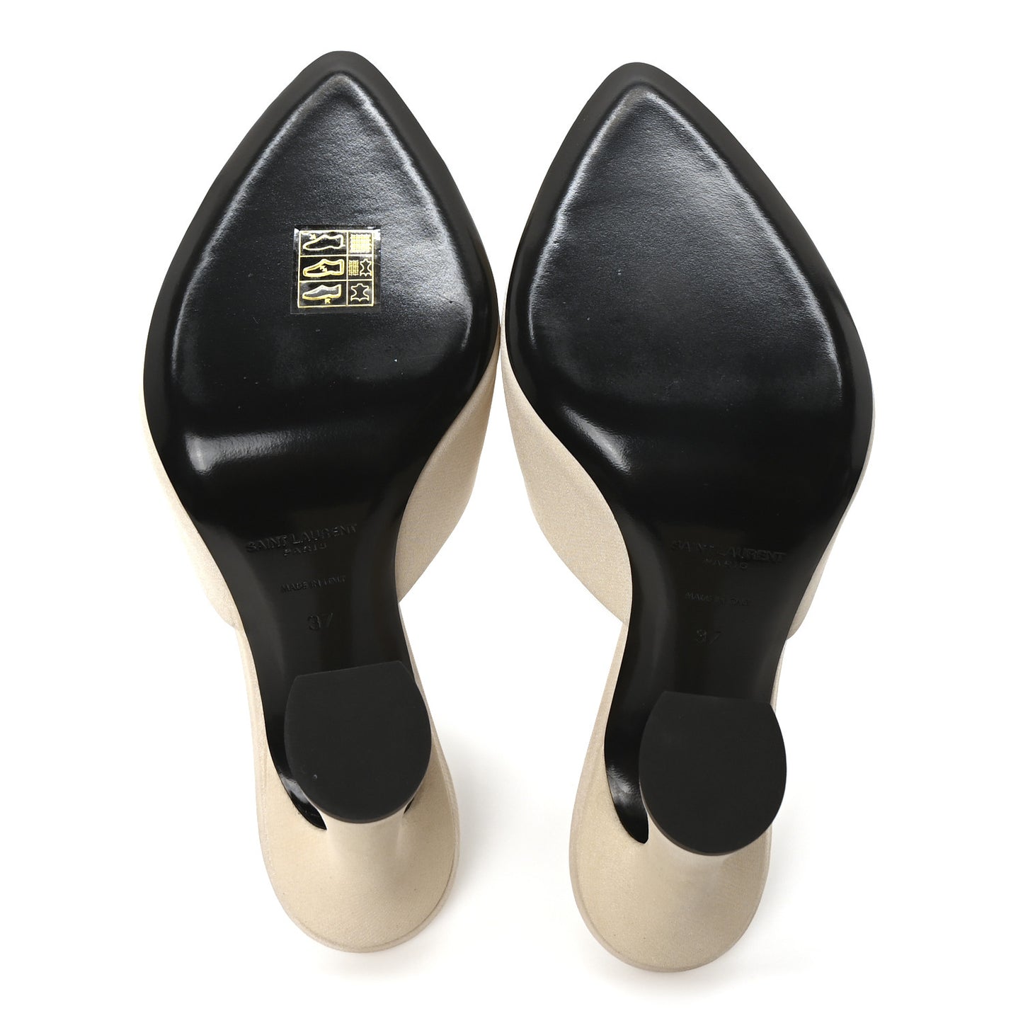 Crepe De Chine Suite Mule Sandals 37 Pale Sand