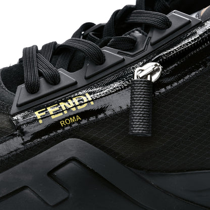 Fendi Nylon Suede Mens Fendi Flow Low Top Sneakers 8 Black 9 of 10