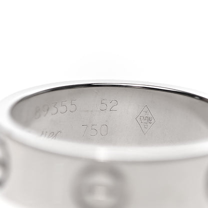 Cartier 18K White Gold 5.5mm LOVE Ring 52 6 5 of 6