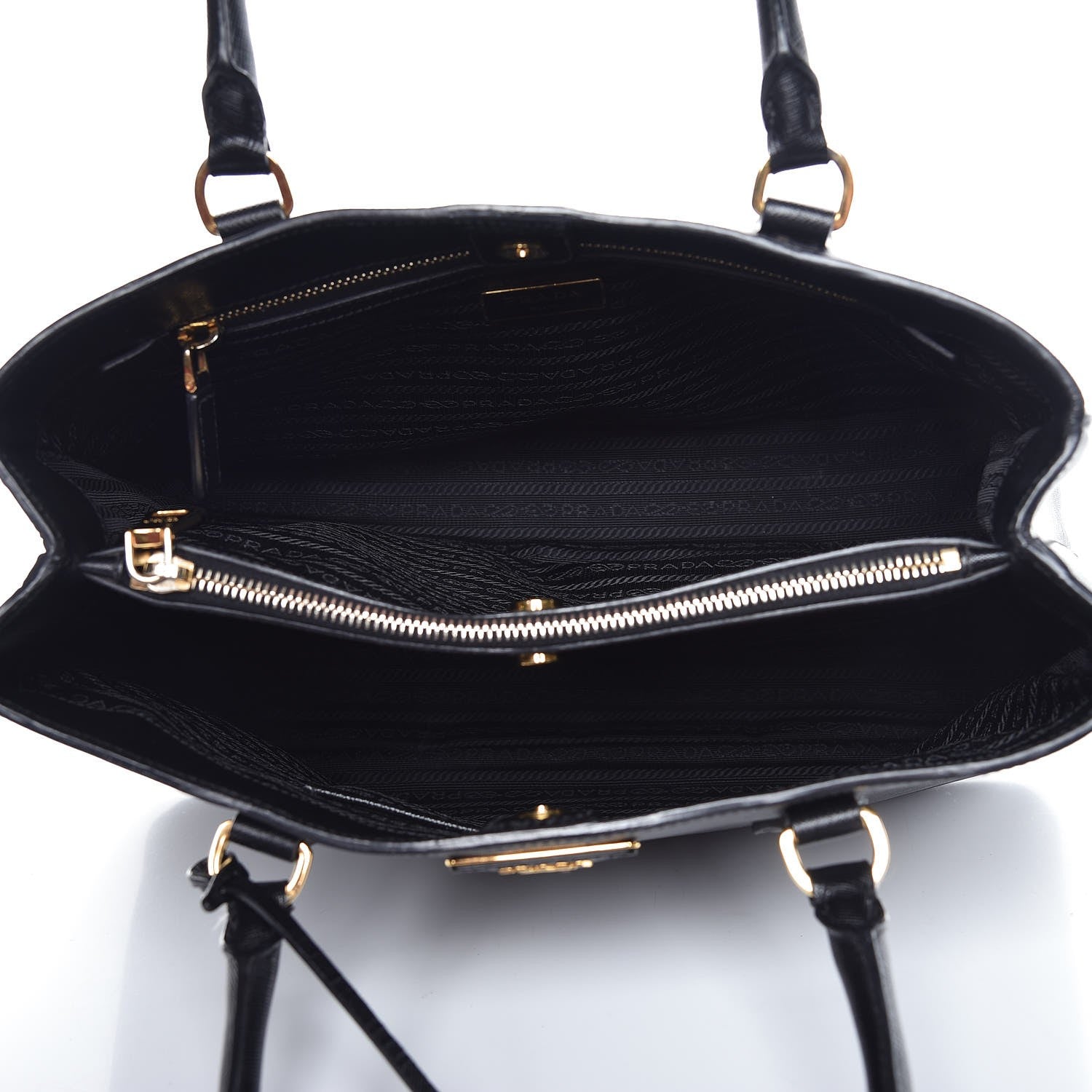 Prada Saffiano Lux Medium Tote Nero Black 5 of 12
