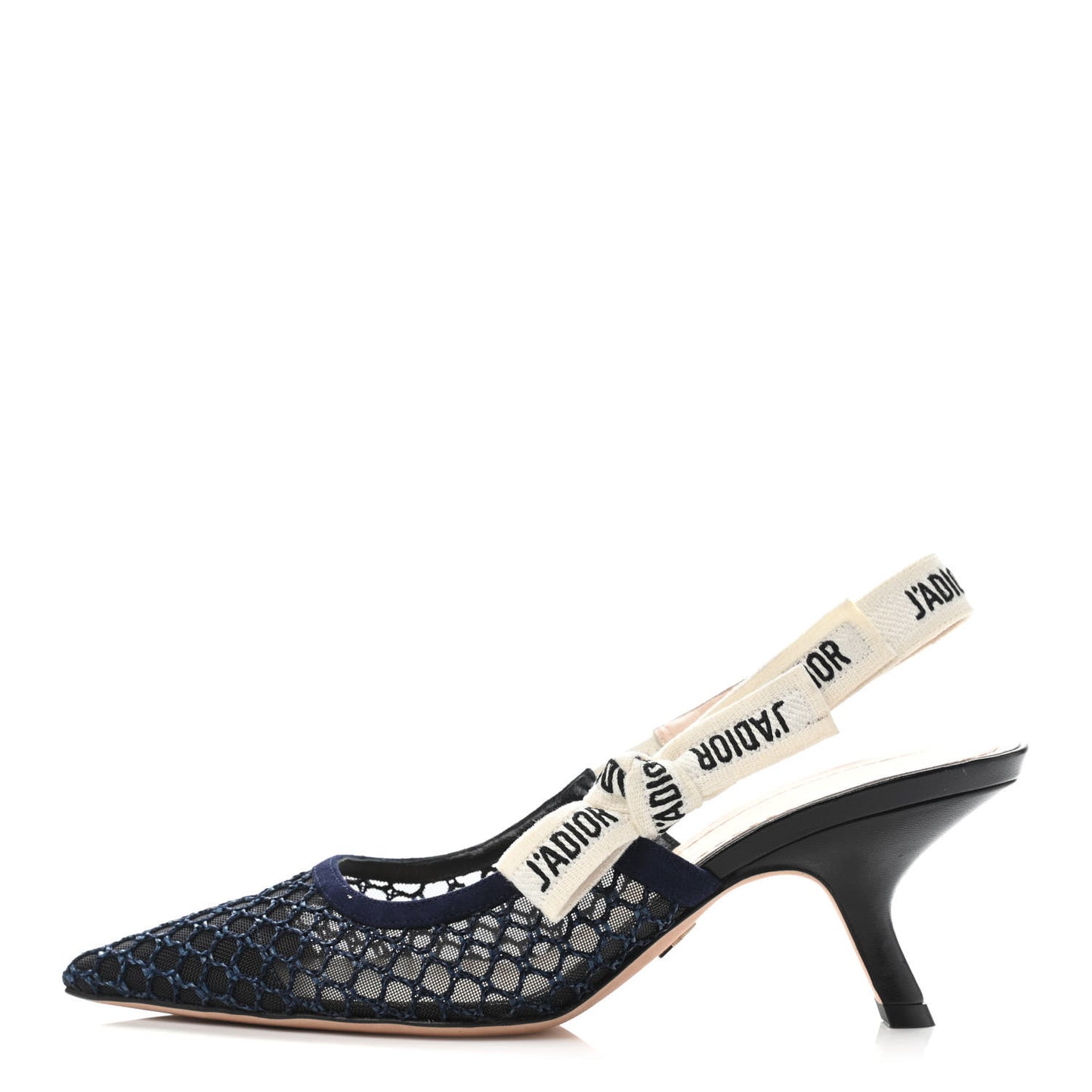 Resille Lambskin Ribbon J'Adior Slingback 65mm Pumps 37.5 Indigo Blue