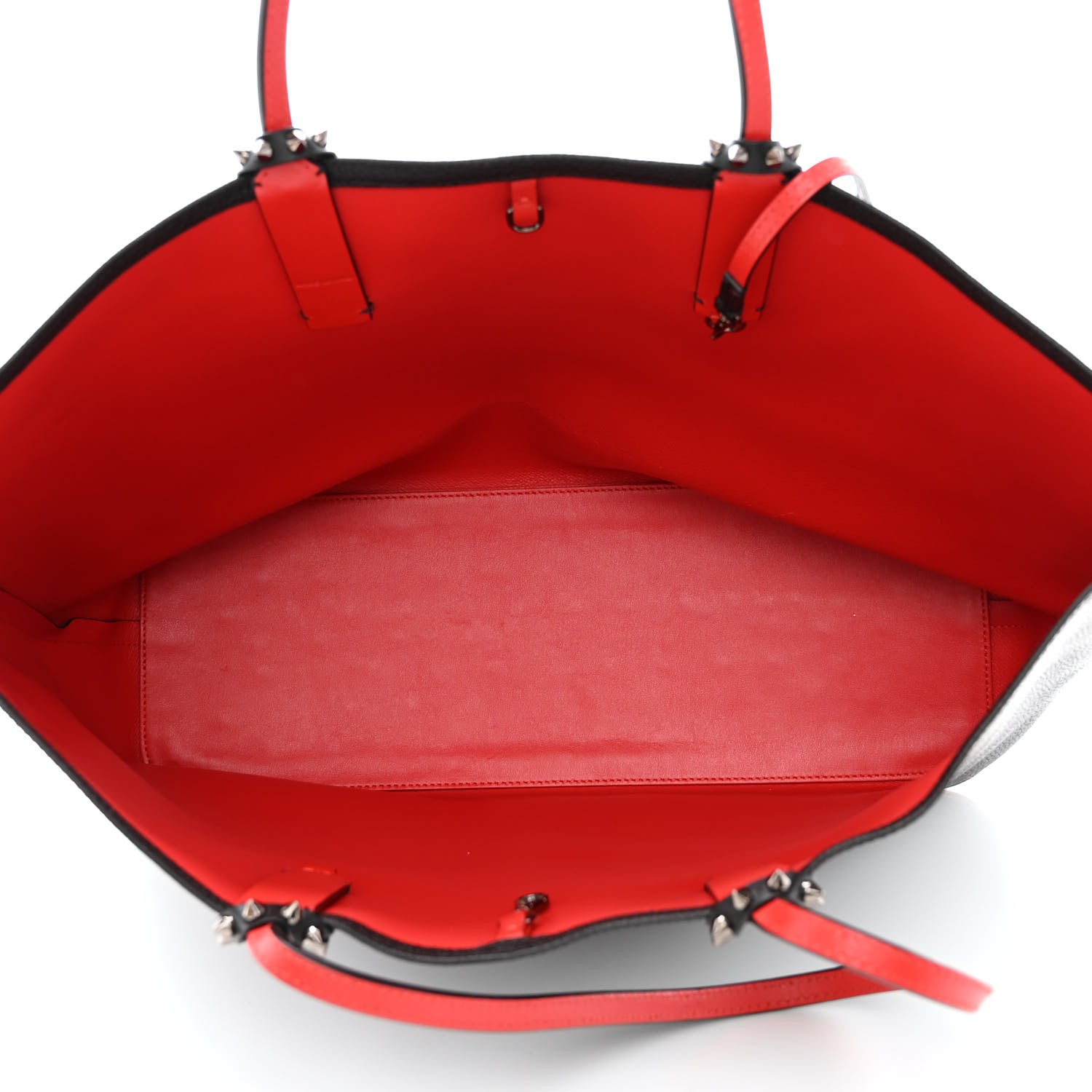 Christian Louboutin Calfskin Spikes East West Cabata Tote Black 6 of 12