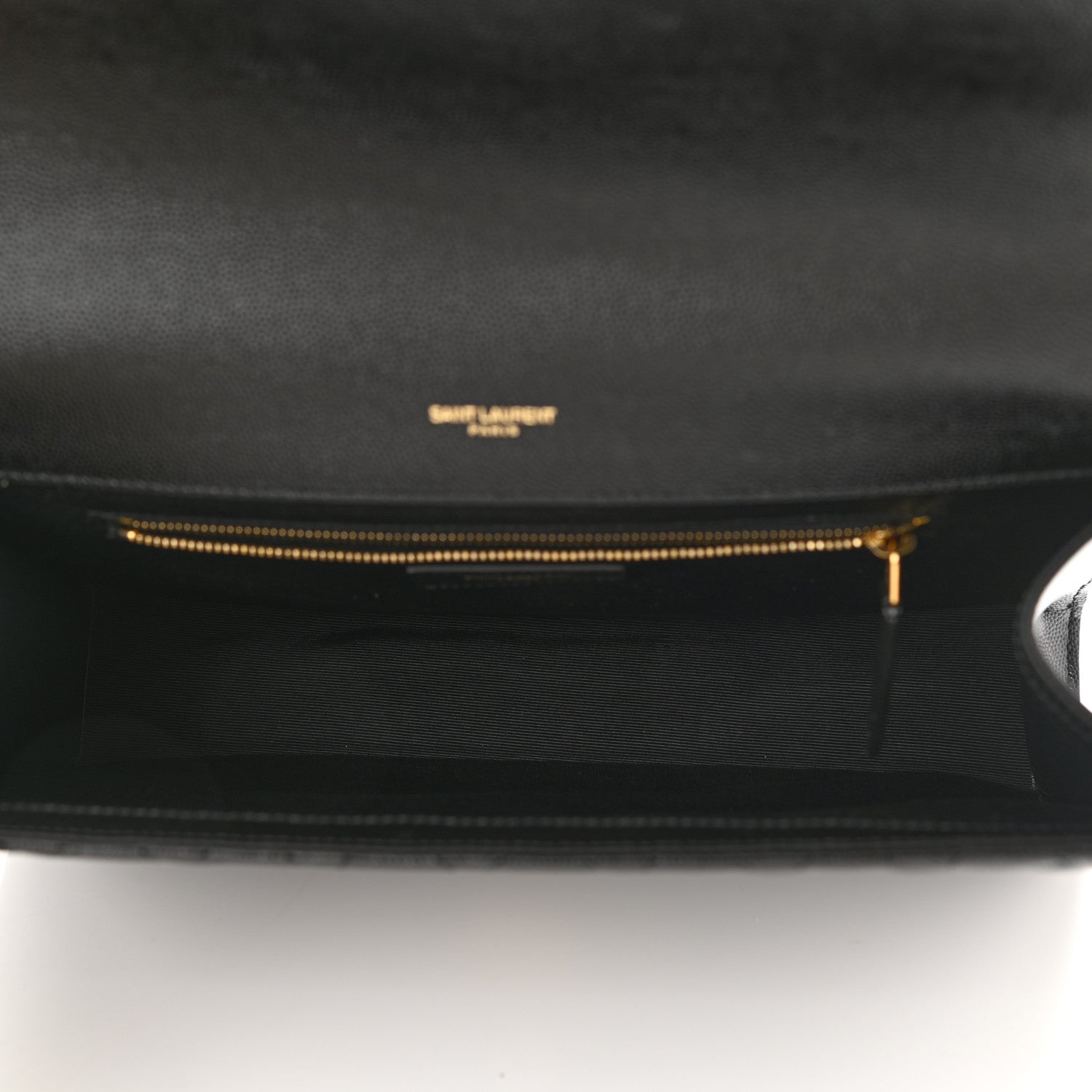 Saint Laurent Grain De Poudre Textured Mixed Matelasse Large Triquilt Monogram Satchel Black 4 of 10