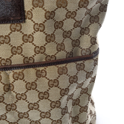 Gucci Monogram Web Large Diaper Tote Brown 18 of 19