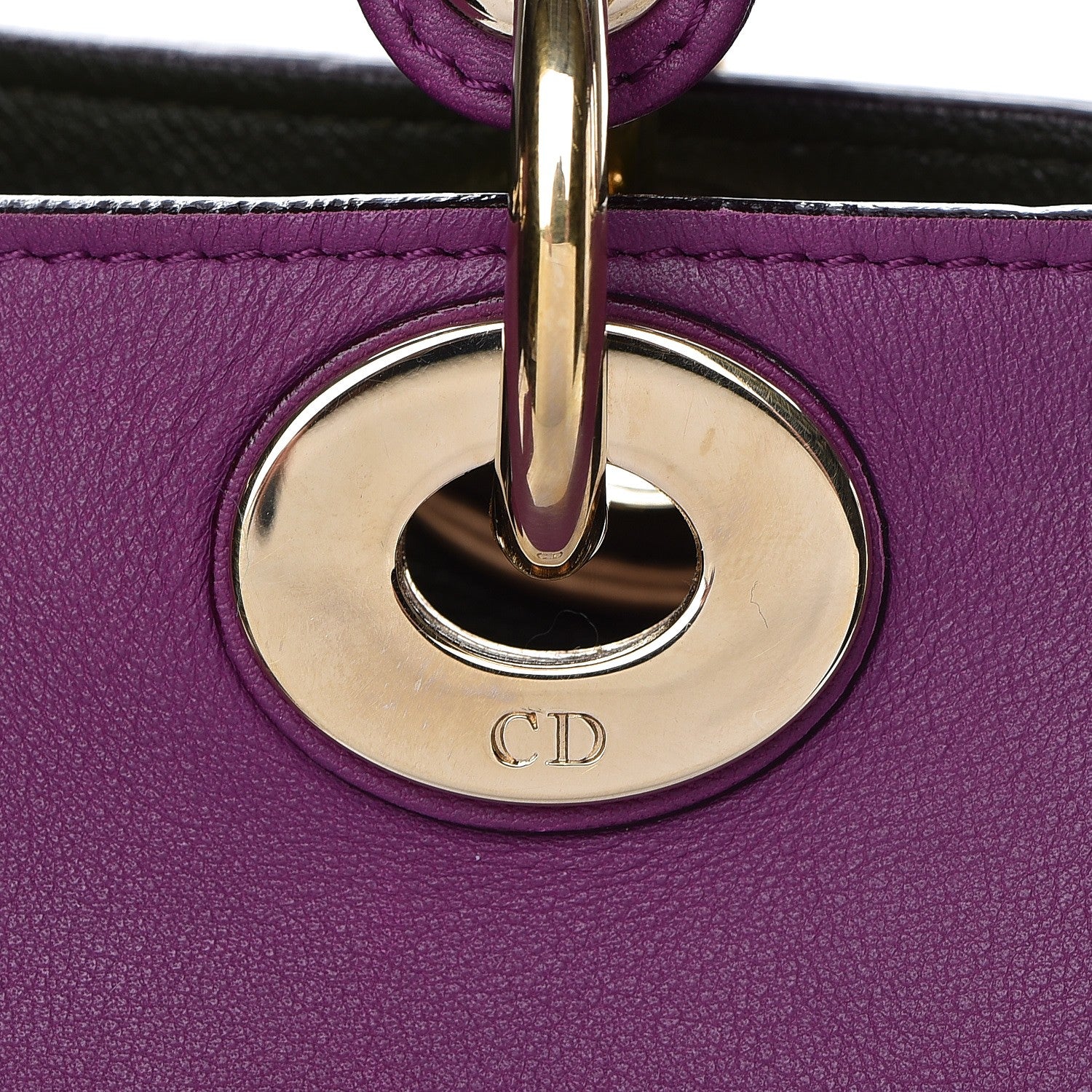 Christian Dior Calfskin Large Diorissimo Bag Purple 12 of 19
