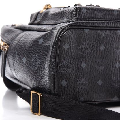 MCM Visetos Studded Small Stark M Backpack Black 6 of 9