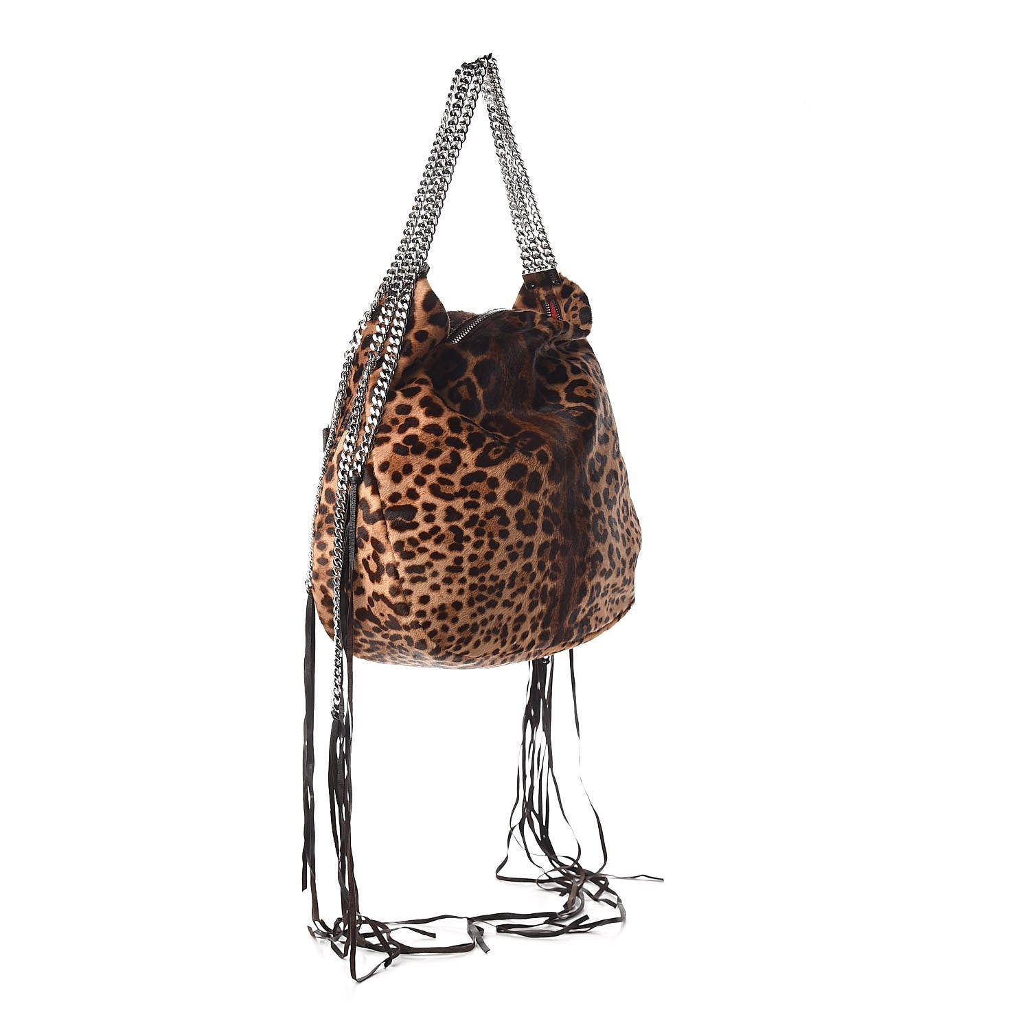 Christian Louboutin Pony Hair Leopard Print Medium Marianna Rider Hobo 3 of 8