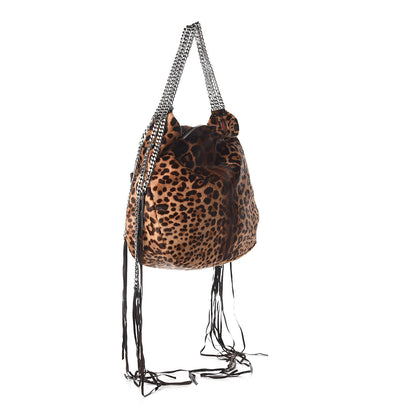 Christian Louboutin Pony Hair Leopard Print Medium Marianna Rider Hobo 3 of 8