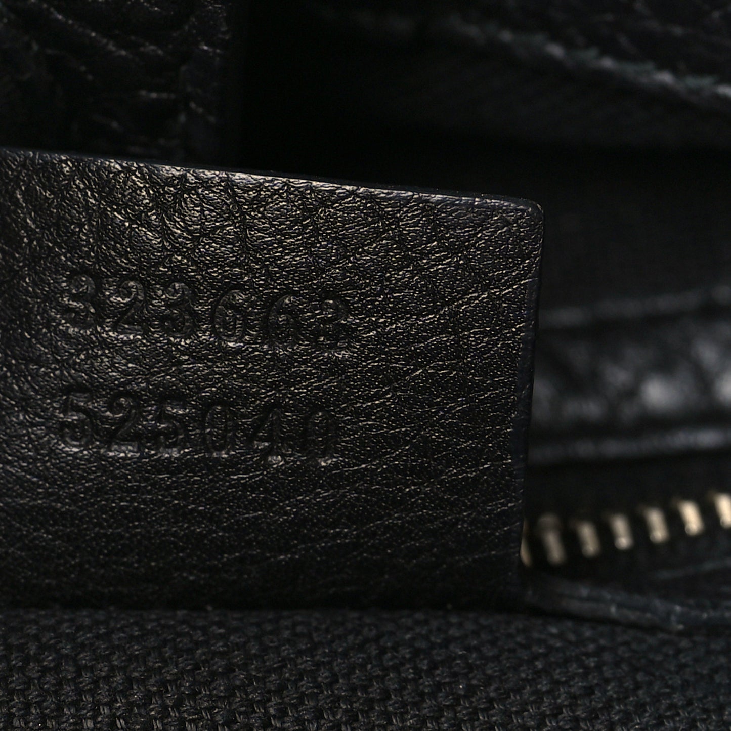 Pebbled Calfskin Bamboo Shopper Tote Black