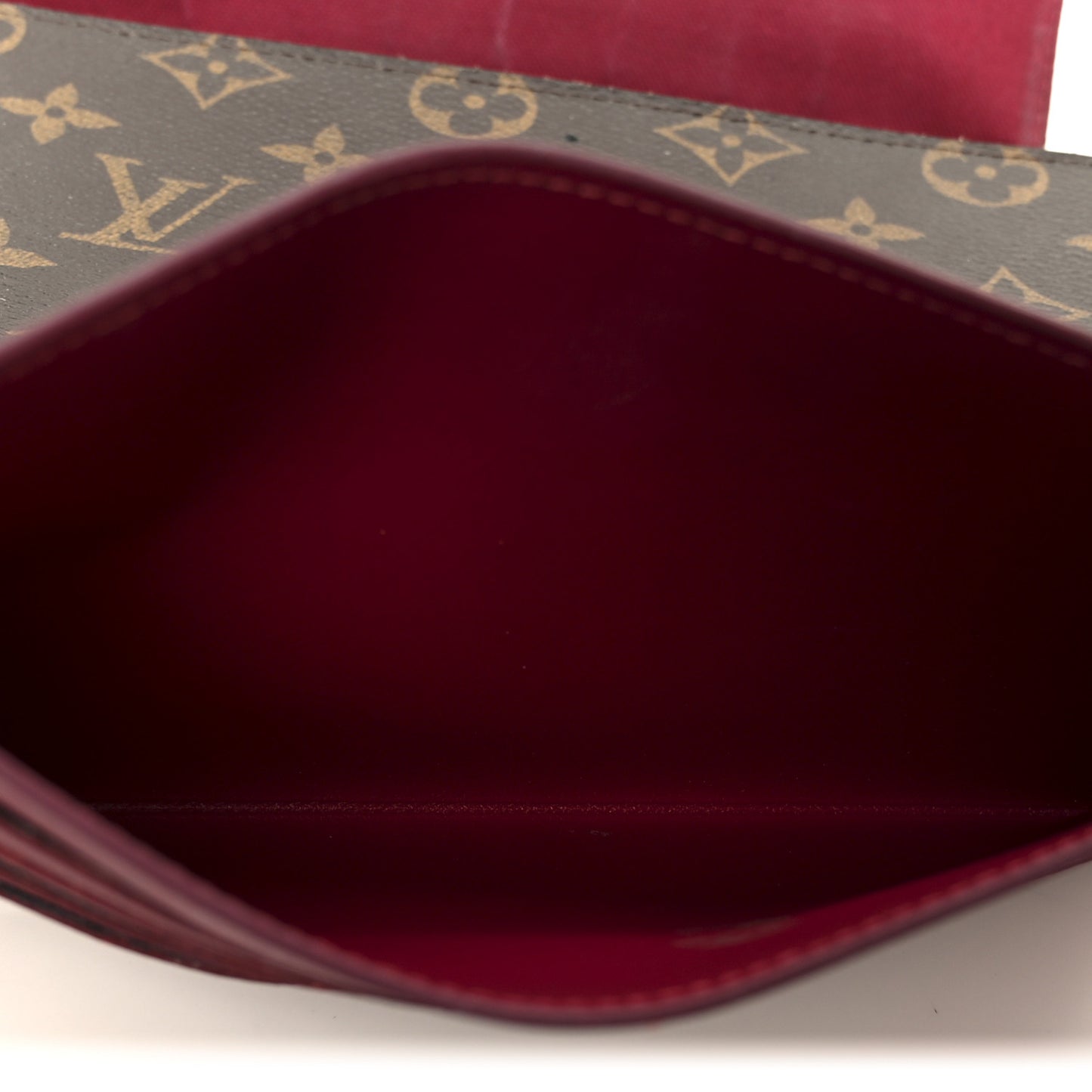 Monogram Pochette Felicie Chain Wallet Fuchsia