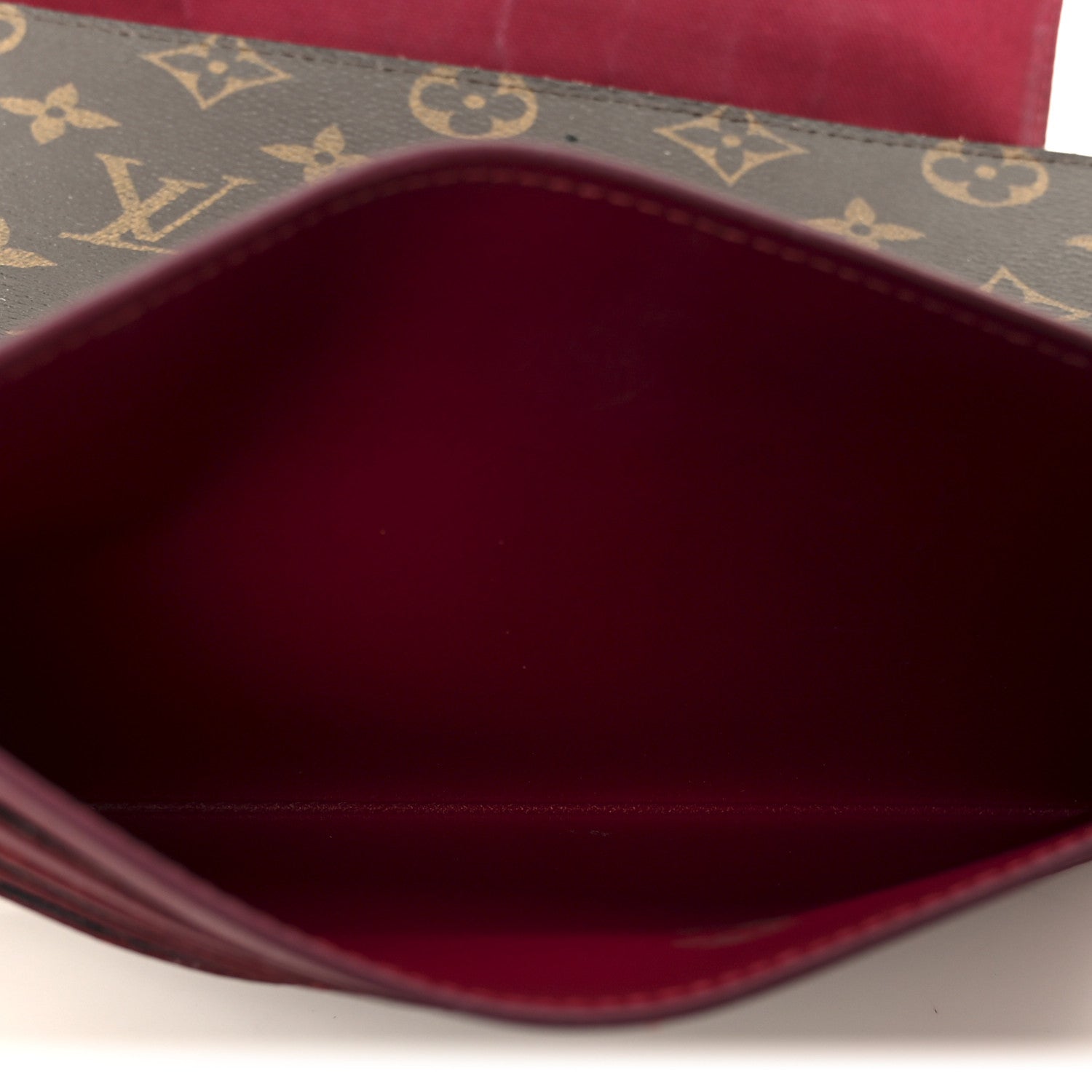 Louis Vuitton Monogram Pochette Felicie Chain Wallet Fuchsia 10 of 14