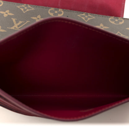 Louis Vuitton Monogram Pochette Felicie Chain Wallet Fuchsia 10 of 14