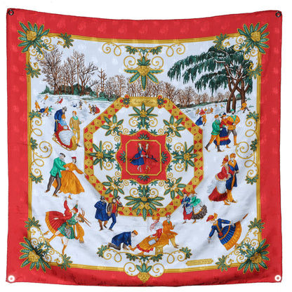 Hermes Silk Joies D Hiver Scarf 90 2 of 5