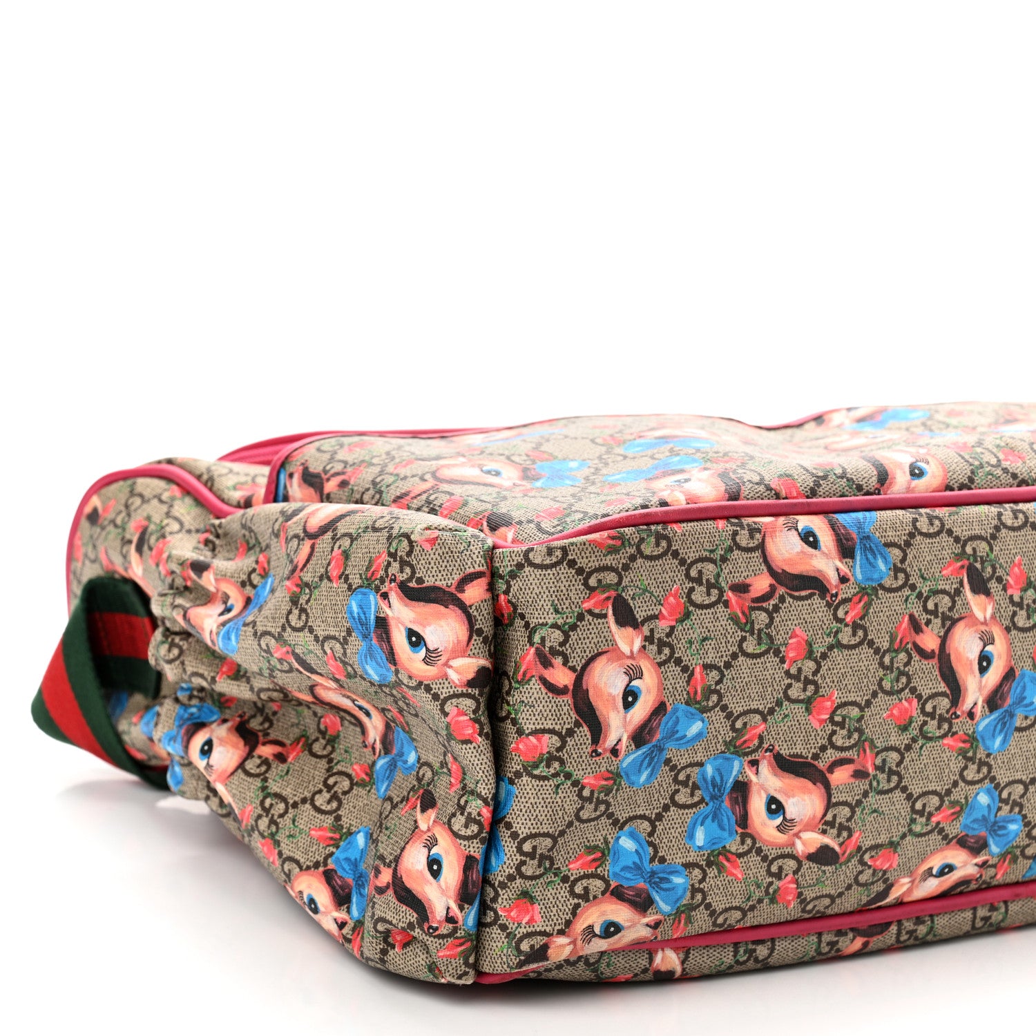 Gucci GG Supreme Monogram Fawn Print Diaper Bag Pink Multicolor 9 of 11