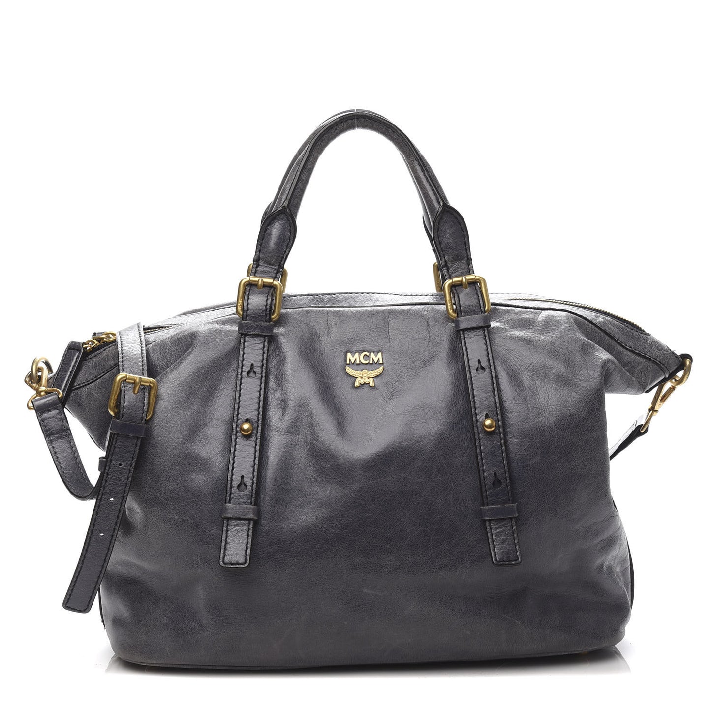 Calfskin Satchel Grey