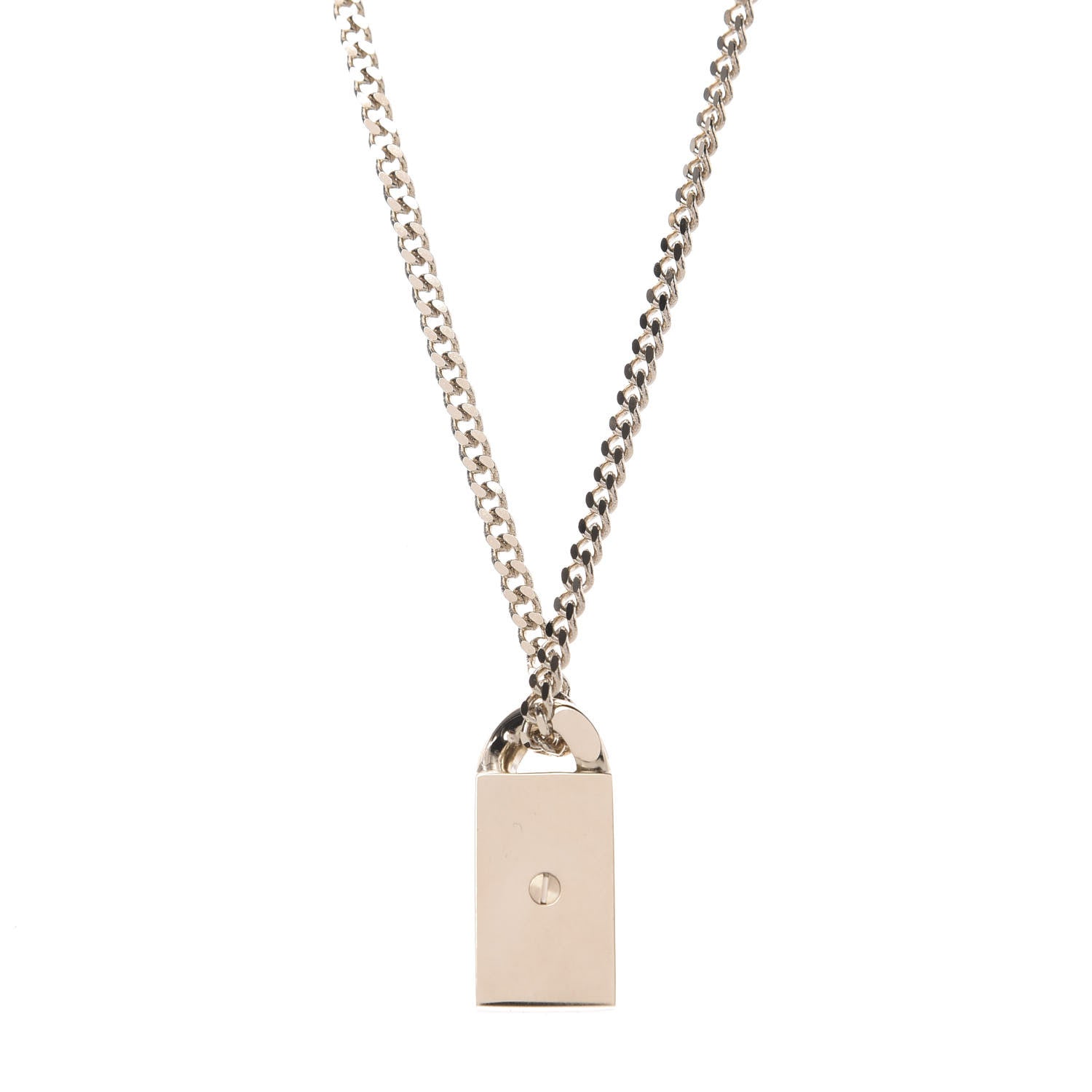Chanel Crystal Dog Tag Charm Necklace Gold 4 of 7